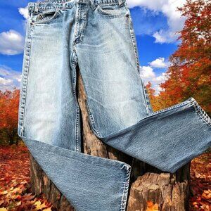 Levis Zipper Fly Jeans Denim Blue Orange Tab Vtg 90's Mens 39 x 31